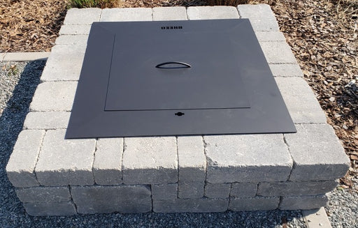 TessaRai Square Fire Pit with Lid
