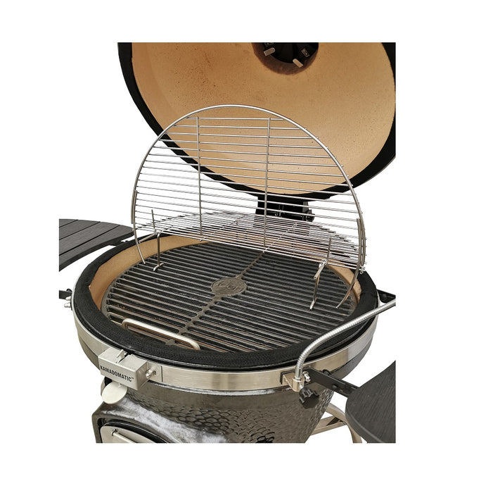 Hinged cooking grate for ICON Ceramic Grills
