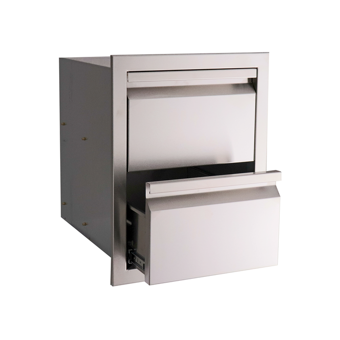 rcs double drawer for outdoor grill